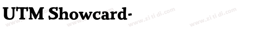 UTM Showcard字体转换
